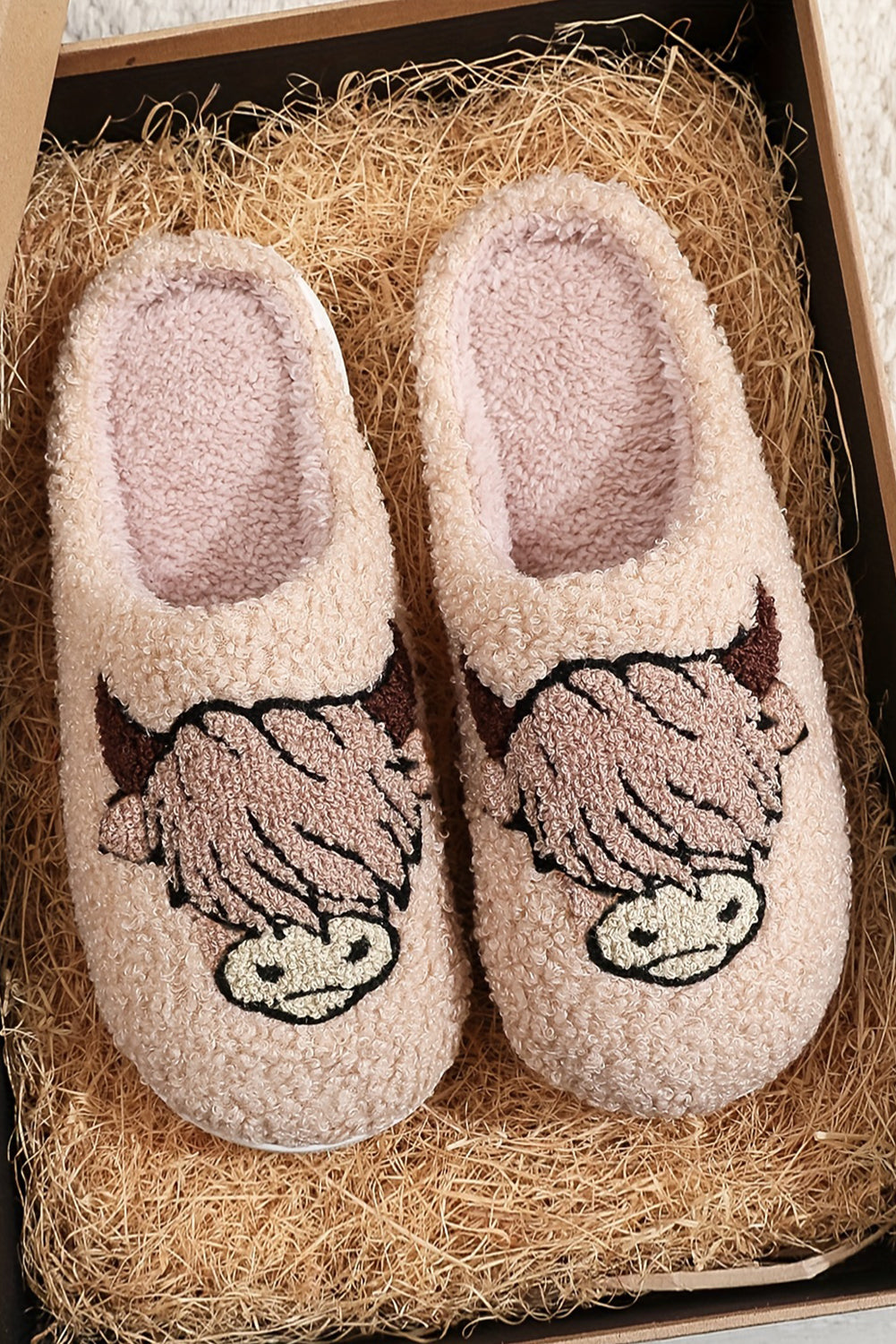 Parchment Cartoon Animal Plush Slippers